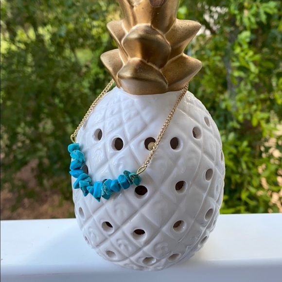 NWT Turquoise Beaded Adjustable Gold Bracelet - Picture 4 of 6